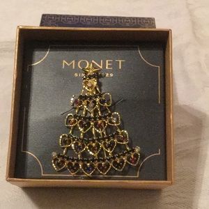🎁NWT Monet Too Fun Holiday Rhinestone Brooch 🎁